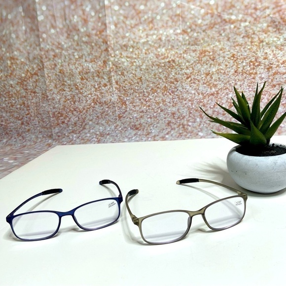 AQWANO NWT Reading Glasses Computer Blue Light Blocking - Set of Two +2.50 - Picture 1 of 11